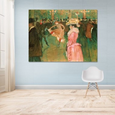 Πίνακας σε καμβά Toulouse Lautrec - At the Moulin Rouge, The_Dance
