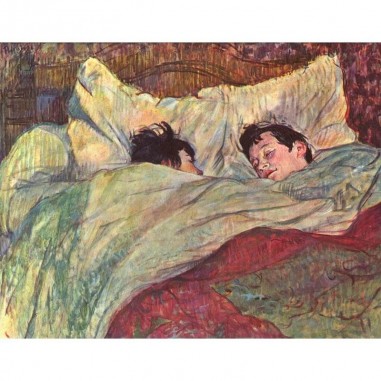 Πίνακας σε καμβά Toulouse Lautrec - in Bed