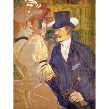 Πίνακας σε καμβά Toulouse Lautrec - The Englishman at the Moulin Rouge