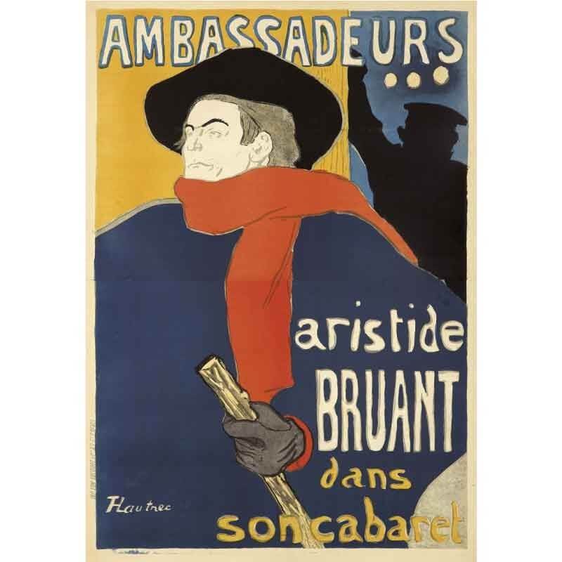 Πίνακας σε καμβά Toulouse Loutrec - Ambassadeurs Poster