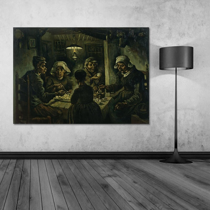 Πίνακας σε καμβά Van Gogh - die kartoffelesser