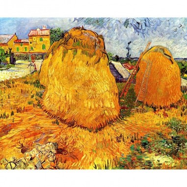 Πίνακας σε καμβά Van Gogh - Haystacks in Provence