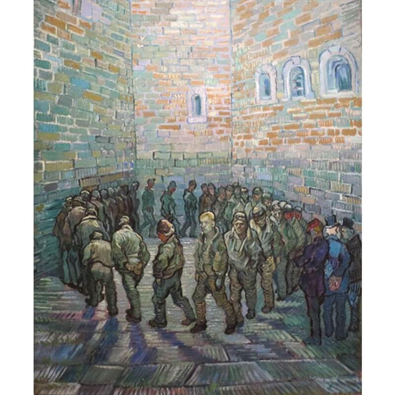 Πίνακας σε καμβά Van Gogh - Prisoners Exercising