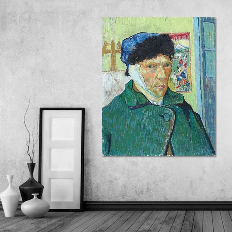 Πίνακας σε καμβά Van Gogh - Self-portrait with bandaged ear