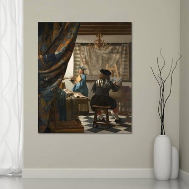 Πίνακας σε καμβά Vermeer - The Art of Painting