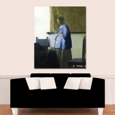 Πίνακας σε καμβά Vermeer - Woman reading a letter