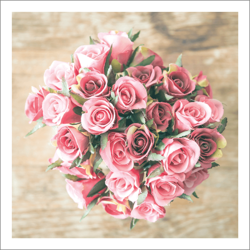 Πίνακας σε καμβά vintage ροζ τριαντάφυλλα