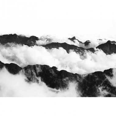 Πίνακας σε καμβά Βουνά με σύννεφα