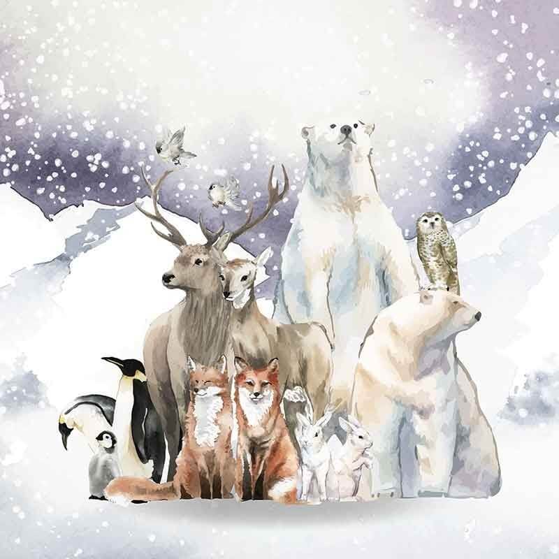 Πίνακας σε καμβά Χειμωνιάτικα Ζώα