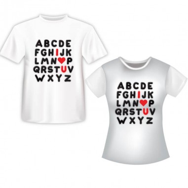 T-shirt Alphabet I Love U