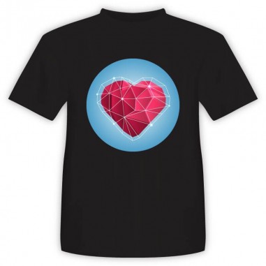 T-shirt Γεωμετρικό σχέδιο με Καρδιά