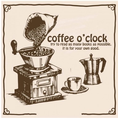 Ταπετσαρία Coffee o'clock