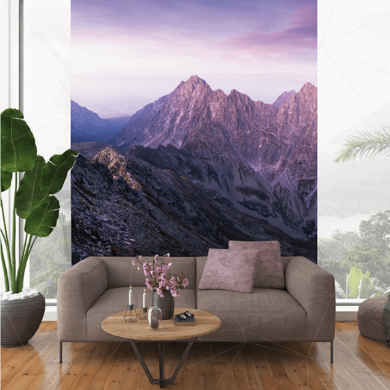 Ταπετσαρία τοίχου με βραχώδη βουνά
