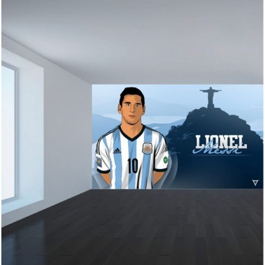 Ταπετσαρία τοίχου Messi Βραζιλία