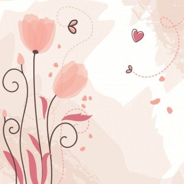 Ταπετσαρία τοίχου Ροζ σχέδιο με λουλούδια