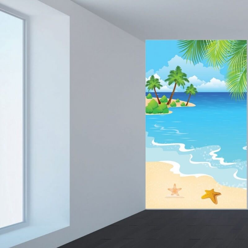 Ταπετσαρία τοίχου Ζωγραφιά με παραλία