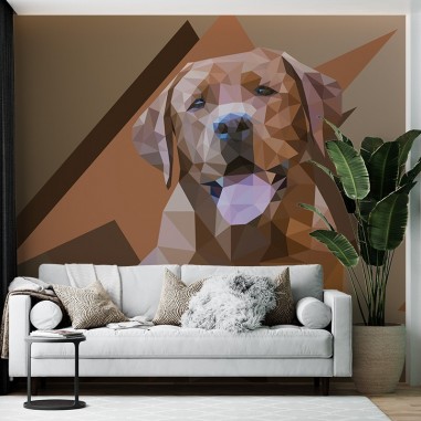 Ταπετσαρία τοίχου Abstract Σκύλος