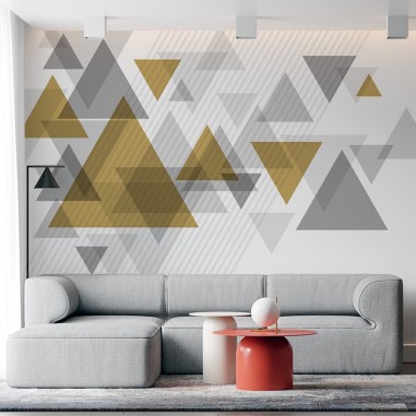 Ταπετσαρία τοίχου Abstract τρίγωνα