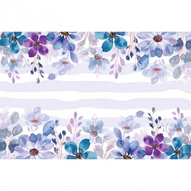 Ταπετσαρία τοίχου  Blue purple flower