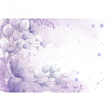 Ταπετσαρία τοίχου Purple floral