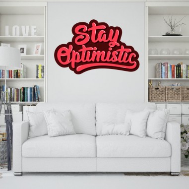 Αυτοκόλλητα τοίχου με Φράσεις Stay optimistic