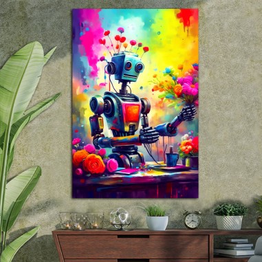 Πίνακας σε καμβά Robot artist