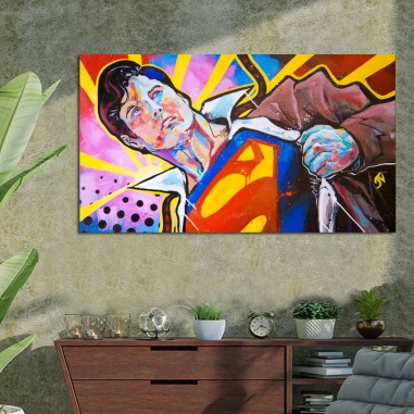 Πίνακας σε καμβά Pop Art Superman 