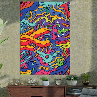 Πίνακας σε καμβά Pop art Playfull colors 2