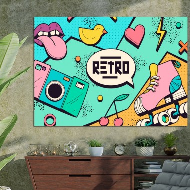 Πίνακας σε καμβά Pop art Retro 