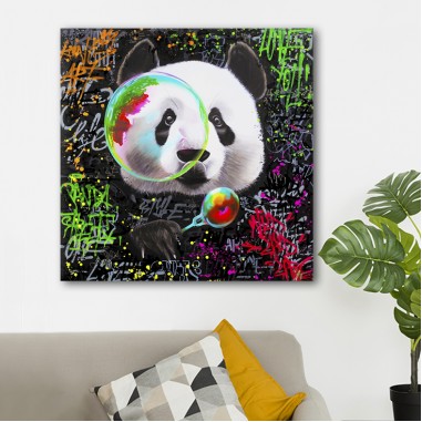 ΠΙΝΑΚΑΣ ΣΕ ΚΑΜΒΑ PANDA WITH LOLLIPOP