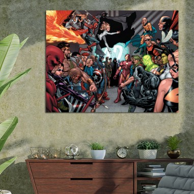 Πίνακας σε καμβά Marvel Civil War 