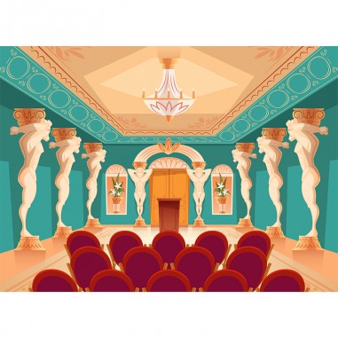 Πίνακας σε καμβά dancing hall with atlas pillars