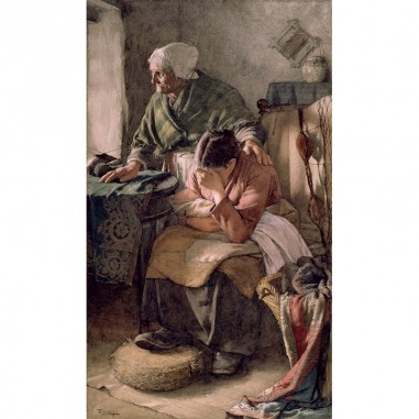 Πίνακας σε καμβά But Men Must Work and Women Must Weep by Walter Langley