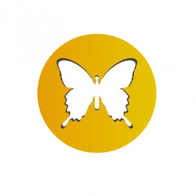 Αυτοκόλλητο τοίχου Circle with butterfly