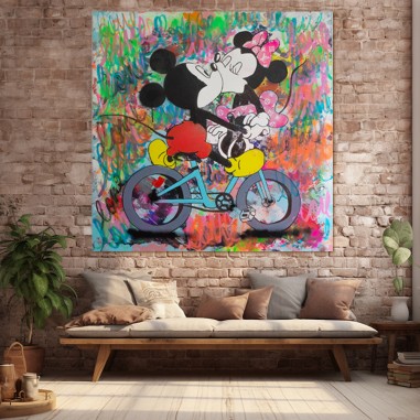 ΠΙΝΑΚΑΣ ΣΕ ΚΑΜΒΑ MICKEY AND MINNIE KISS