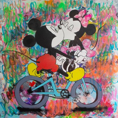 ΠΙΝΑΚΑΣ ΣΕ ΚΑΜΒΑ MICKEY AND MINNIE KISS