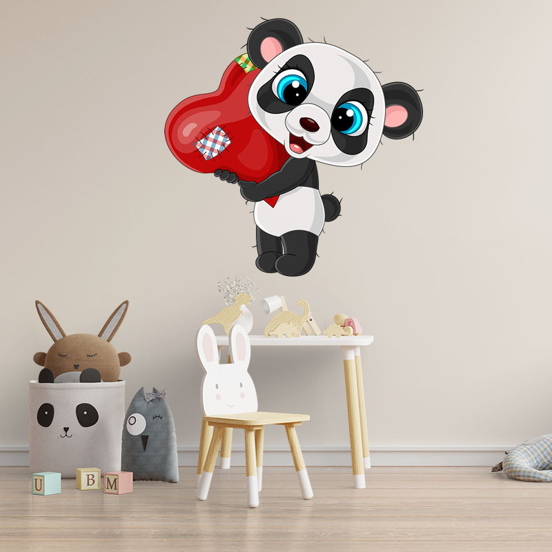 Αυτοκόλλητο τοίχου Cute Panda