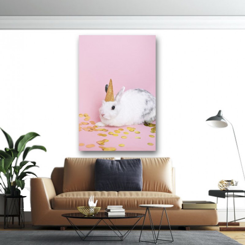 Πίνακας σε καμβά Party Rabbit 2