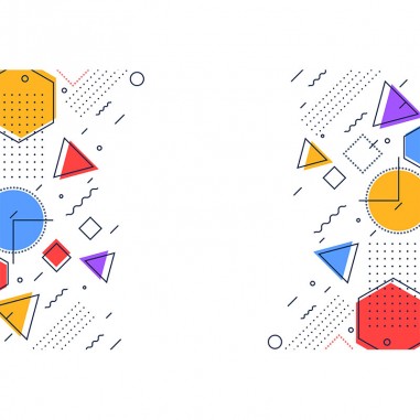 Πίνακας με Flat design geometric