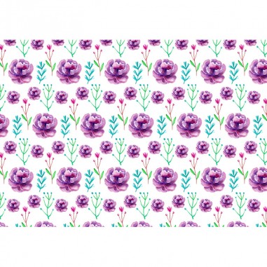 Ταπετσαρία τοίχου Purple floral