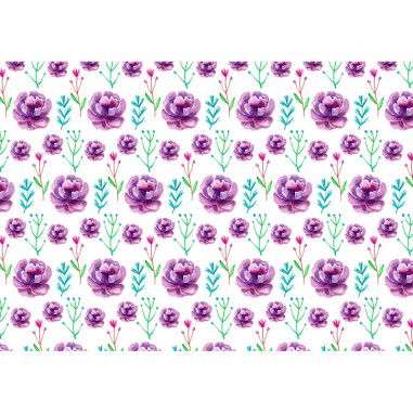 Ταπετσαρία τοίχου Purple floral