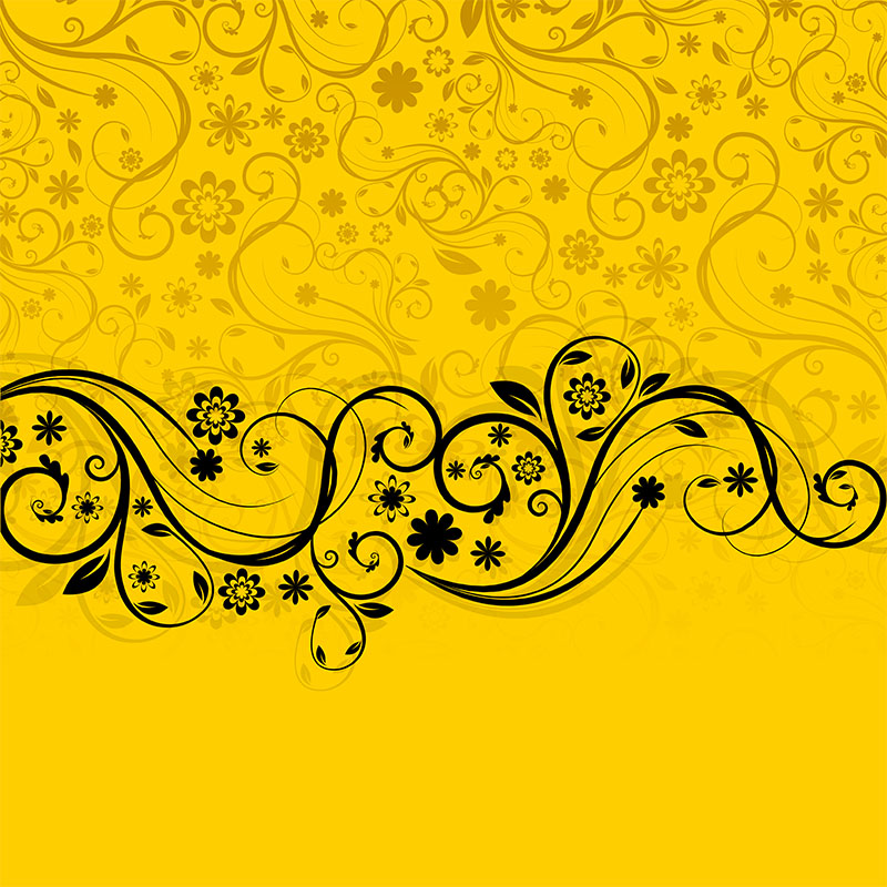 Ταπετσαρία τοίχου Yellow Floral