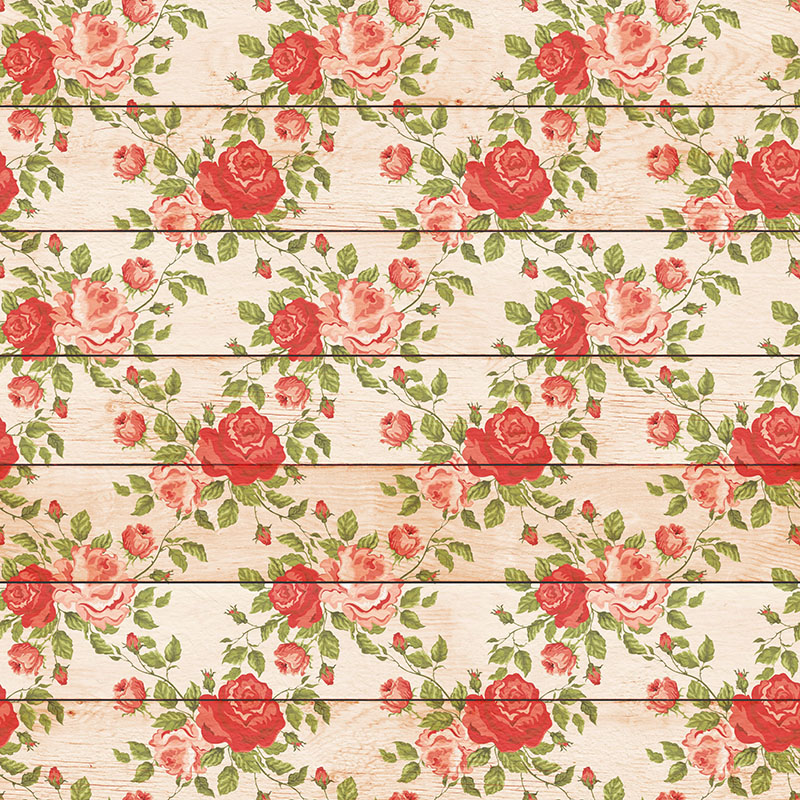 Ταπετσαρία τοίχου Wood with roses