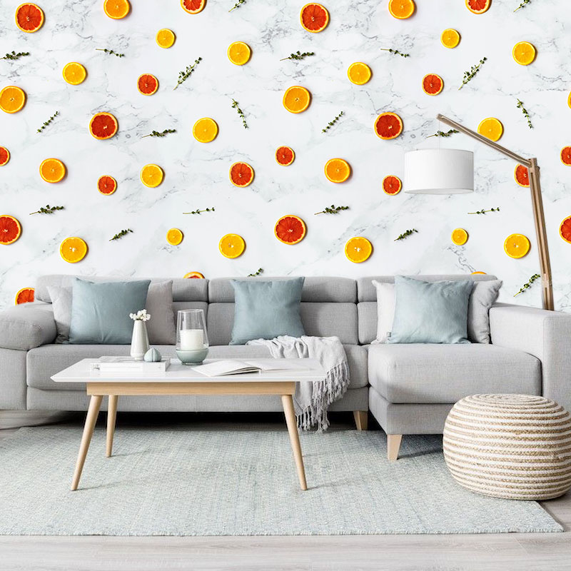Ταπετσαρία τοίχου Orange and Grapefruit