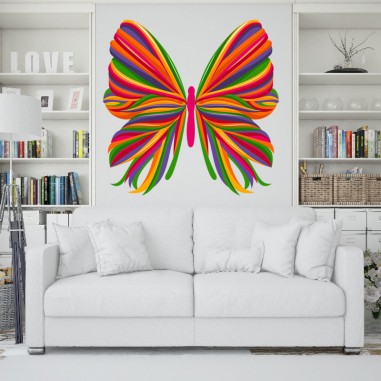Αυτοκόλλητο τοίχου Πεταλουδα με χρωματα