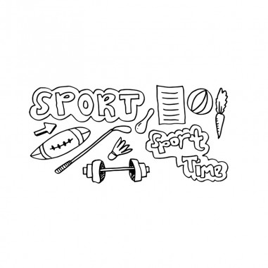Αυτοκόλλητα τοίχου με Sports Sport time