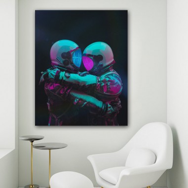 Πίνακας σε καμβά Astronauts In Embrace