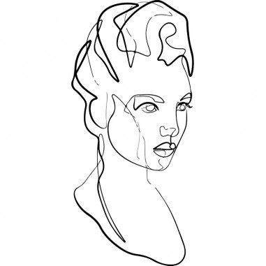 Πίνακας σε καμβά Line Art Woman Statue