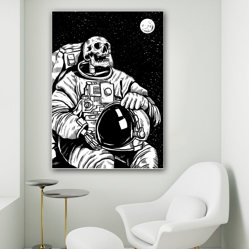 Πίνακας σε καμβά Skeleton Astronaut