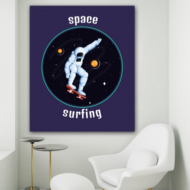 Πίνακας σε καμβά Space Surfing